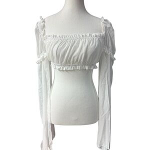 I.AM.GIA LEWIS crop top sz label Large NWT milkmaid style